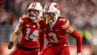 Court rules against D2-turned-FBS player seeking a fifth season of eligibility (Nyzier Forqurean). Photo by David Stluka/Wisconsin athletics